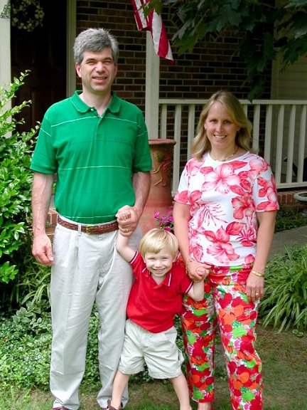 Kim Lott Sidorski, husband Walter, and son Tommy.